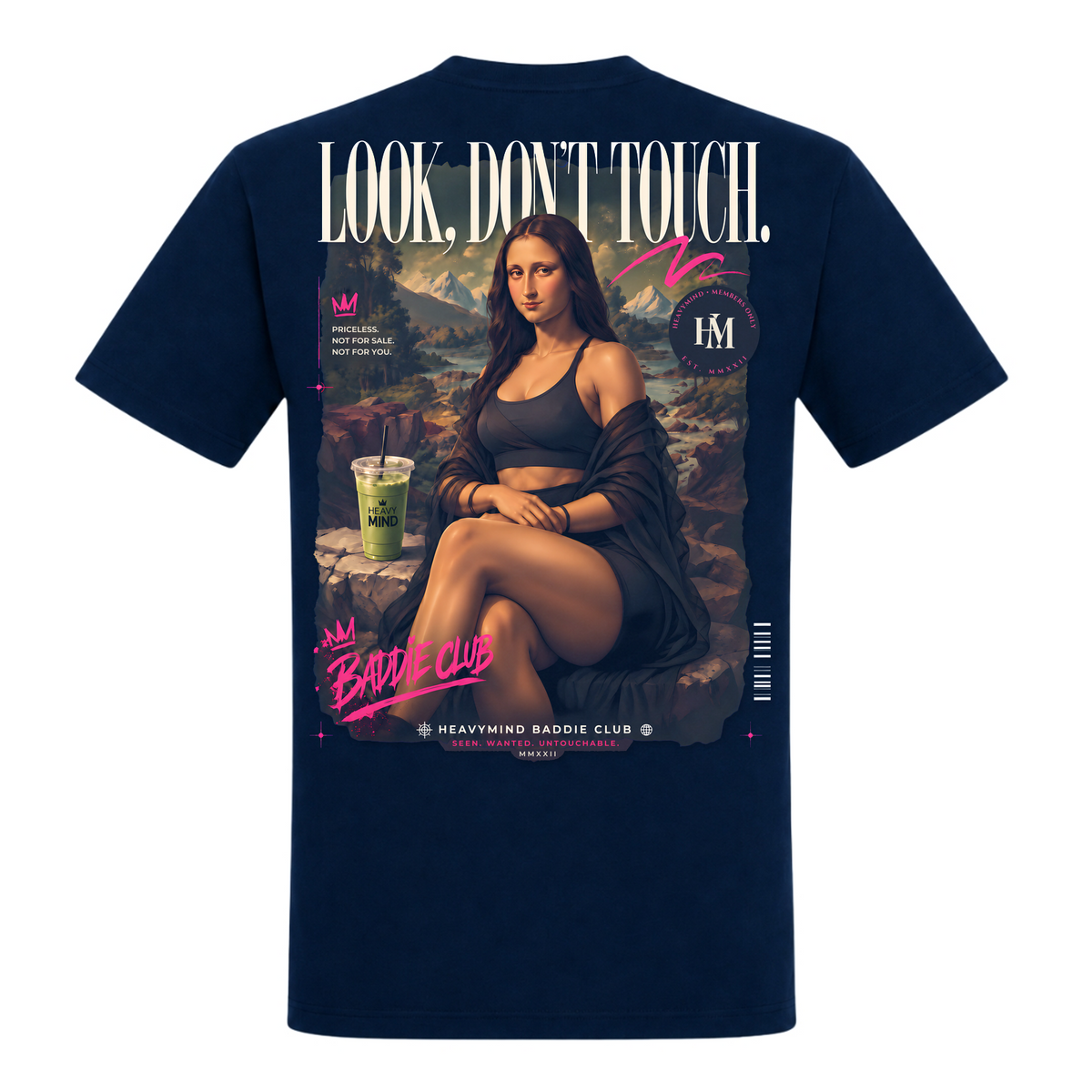 Look, Don't Touch – Heavy Shirt in French Navy, Rückansicht | Heavy Mind