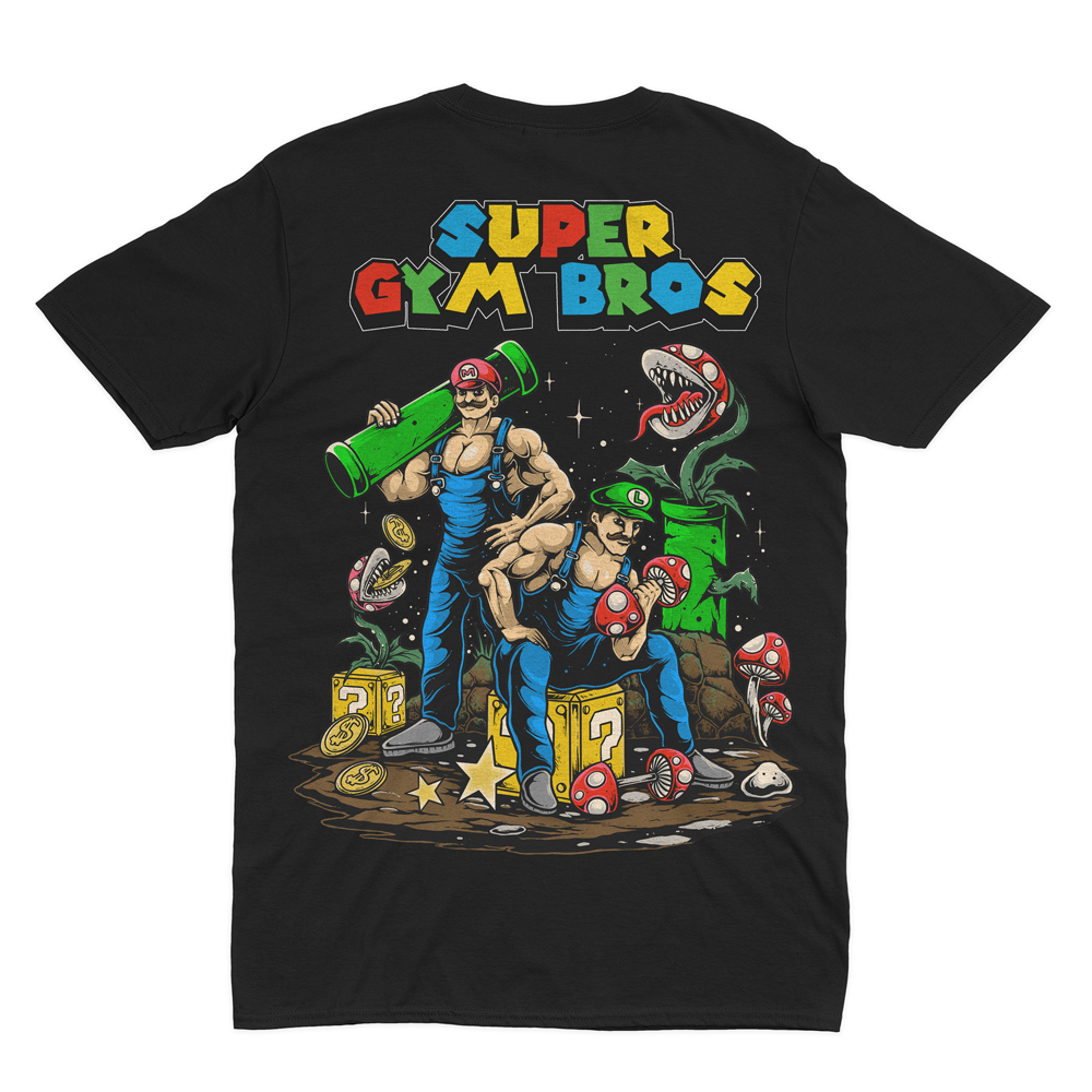 SUPER GYM BROS - HEAVY SHIRT BACKPRINT