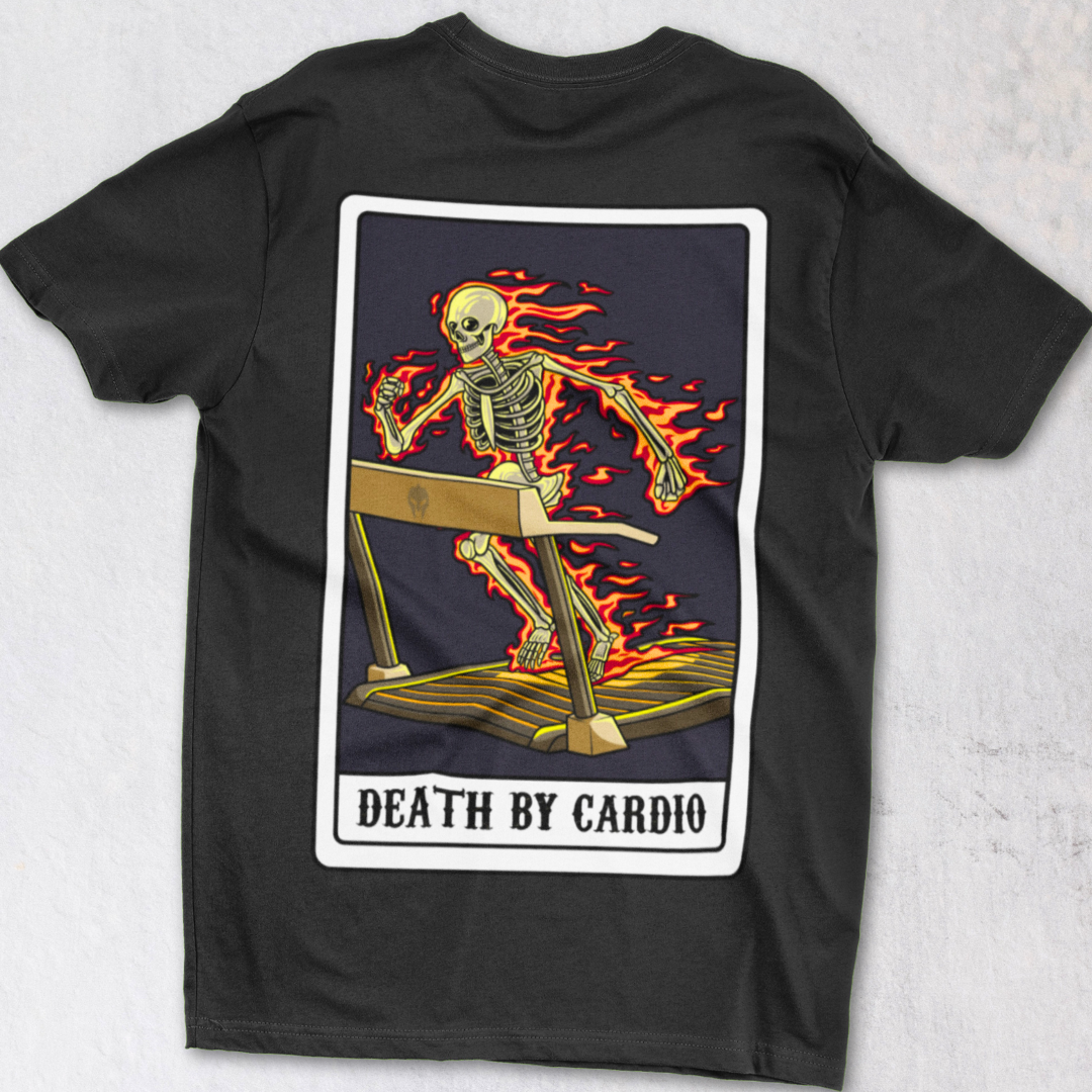 DEATH BY CARDIO - HEAVY SHIRT BACKPRINT