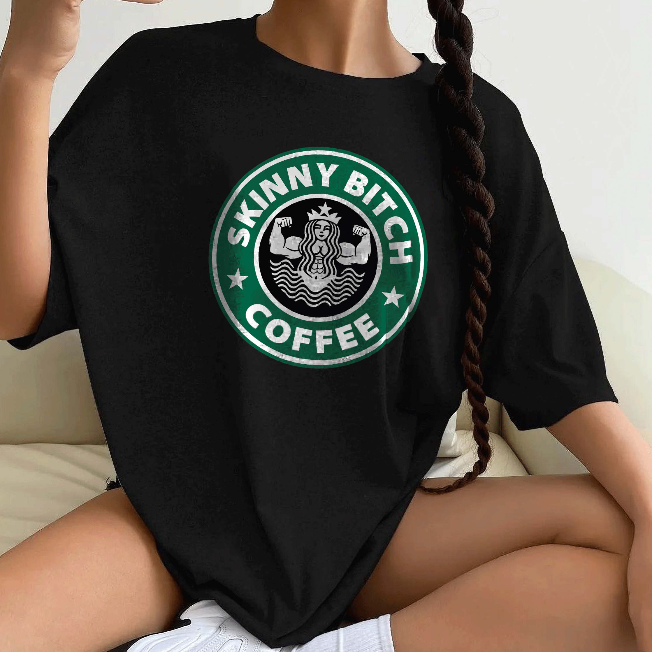 SKINNY BITCH COFFEE - HEAVY OVERSIZED SHIRT