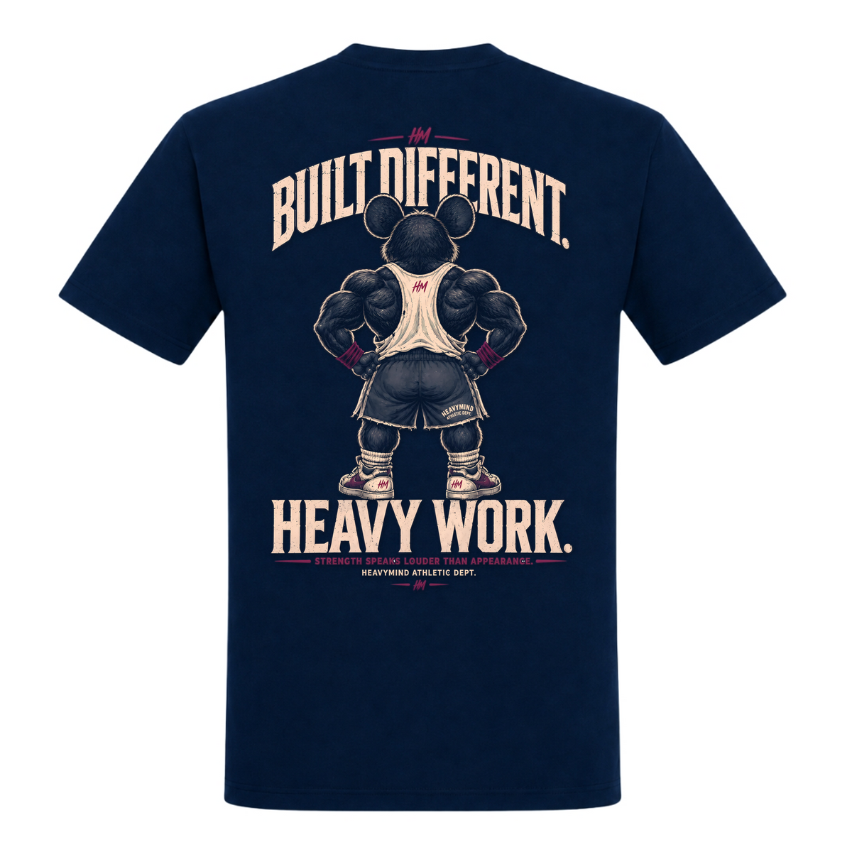 Built Different – Heavy Work – Heavy Shirt in French Navy, Rückansicht | Heavy Mind