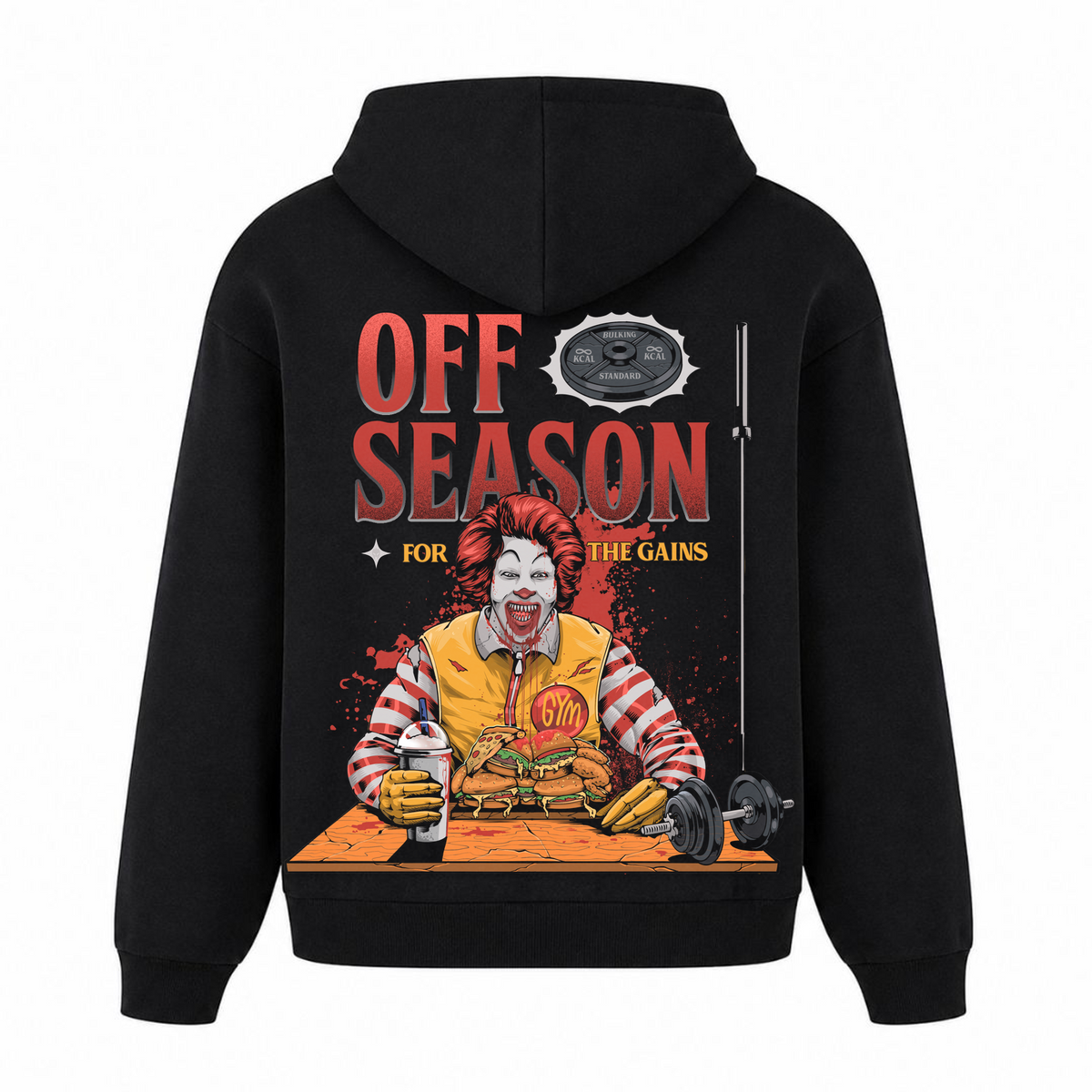 Off Season – Heavy Oversized Hoodie in Schwarz, Rückansicht | Heavy Mind