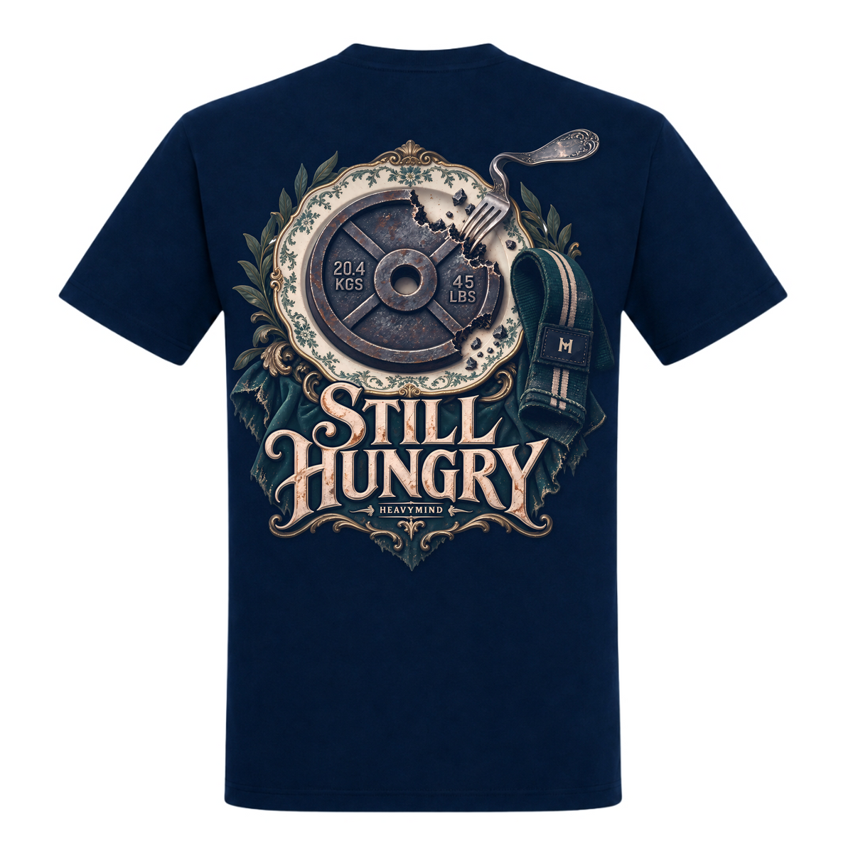 Still Hungry – Heavy Shirt in French Navy, Rückansicht | Heavy Mind