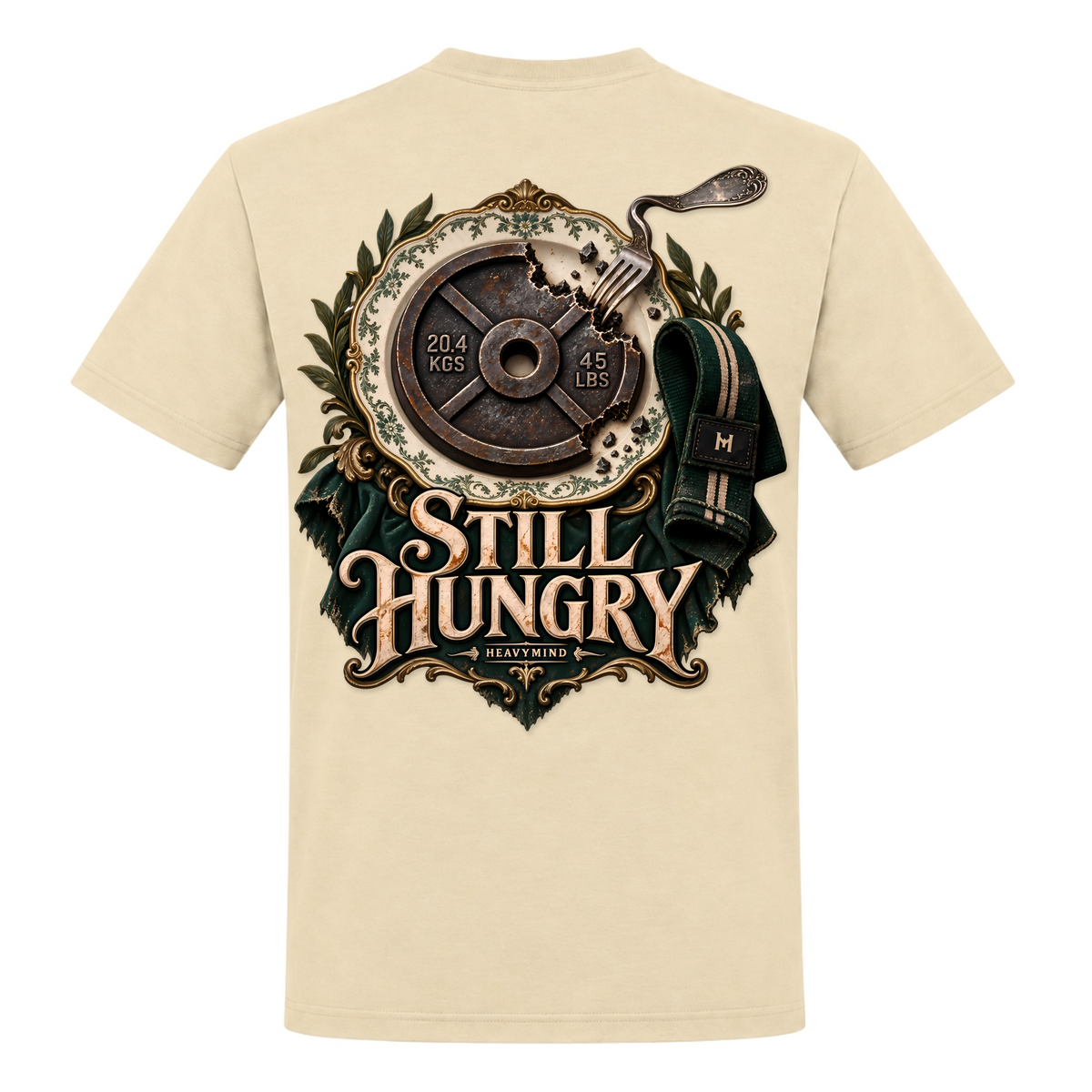 Still Hungry – Heavy Shirt in Natural, Rückansicht | Heavy Mind