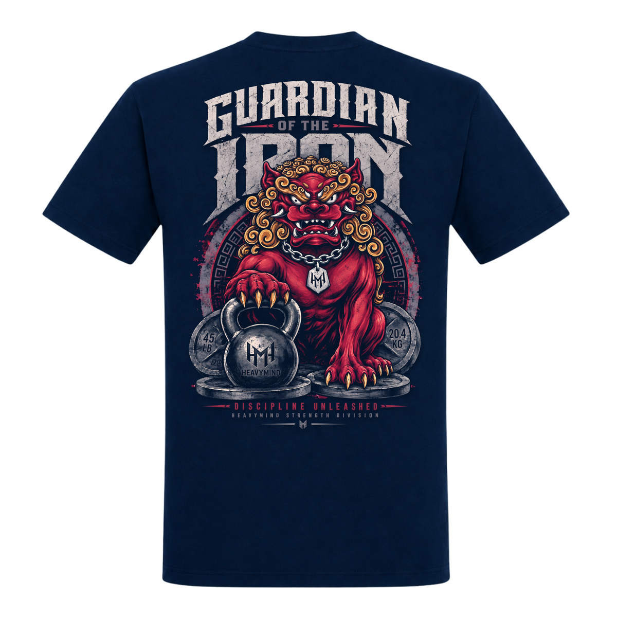 Guardian of the Iron – Heavy Shirt in French Navy, Rückansicht | Heavy Mind
