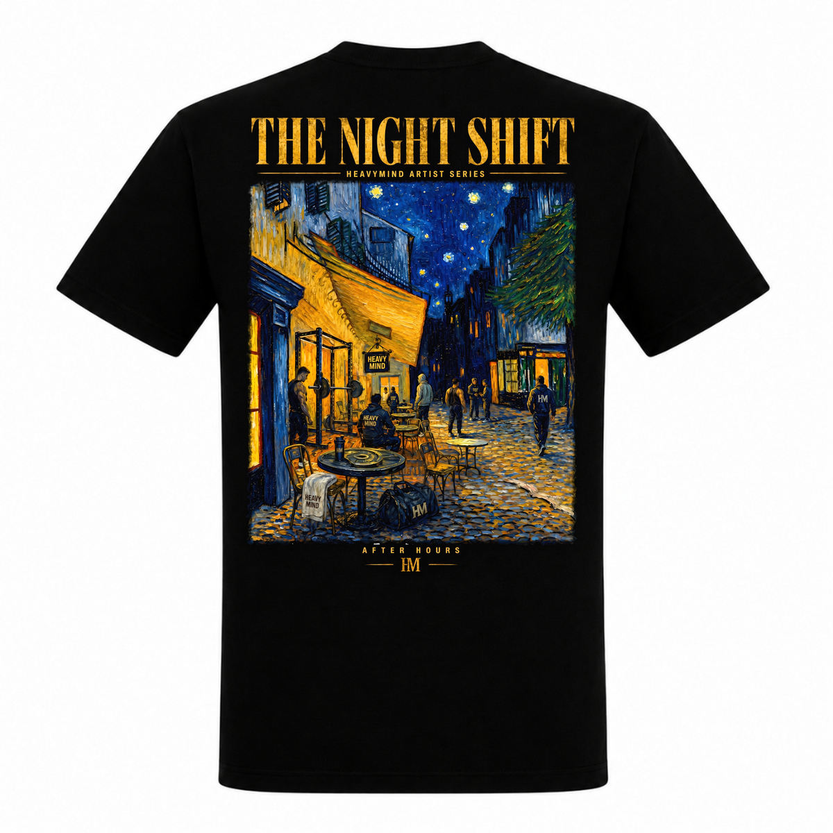 The Night Shift – Heavy Shirt in Schwarz, Rückansicht | Heavy Mind