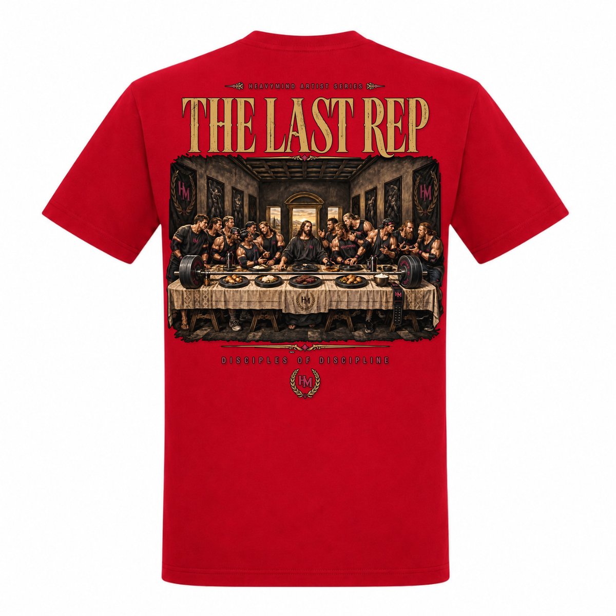 The Last Rep – Heavy Shirt in Rot, Rückansicht | Heavy Mind