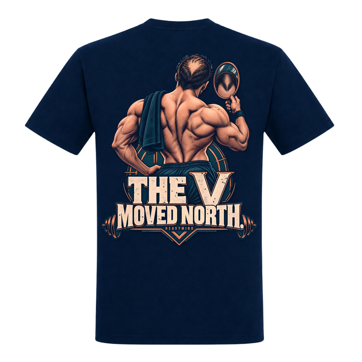 The V Moved North – Heavy Shirt in French Navy, Rückansicht | Heavy Mind