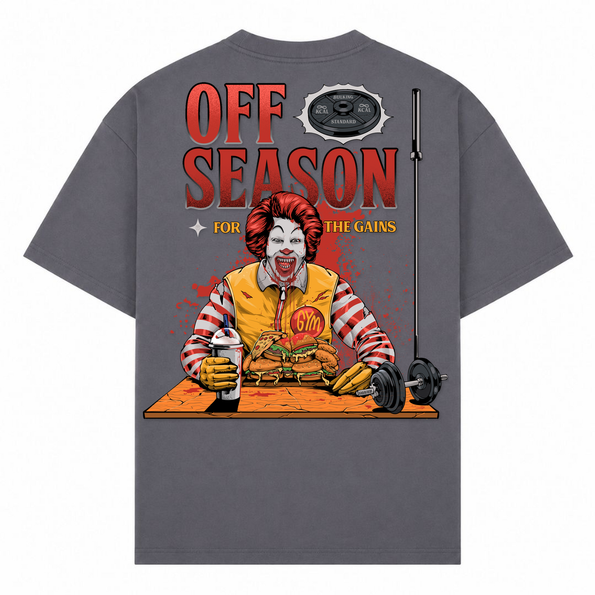 Off Season – Oversized Tee in Dark Grey, Rückansicht | Heavy Mind