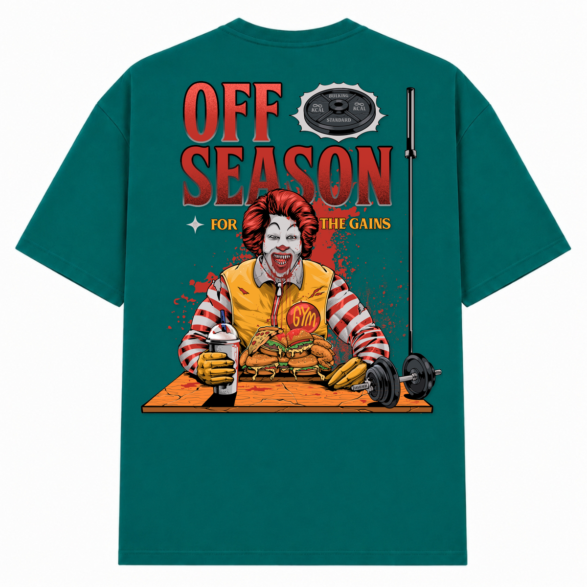 Off Season – Oversized Tee in Green, Rückansicht | Heavy Mind