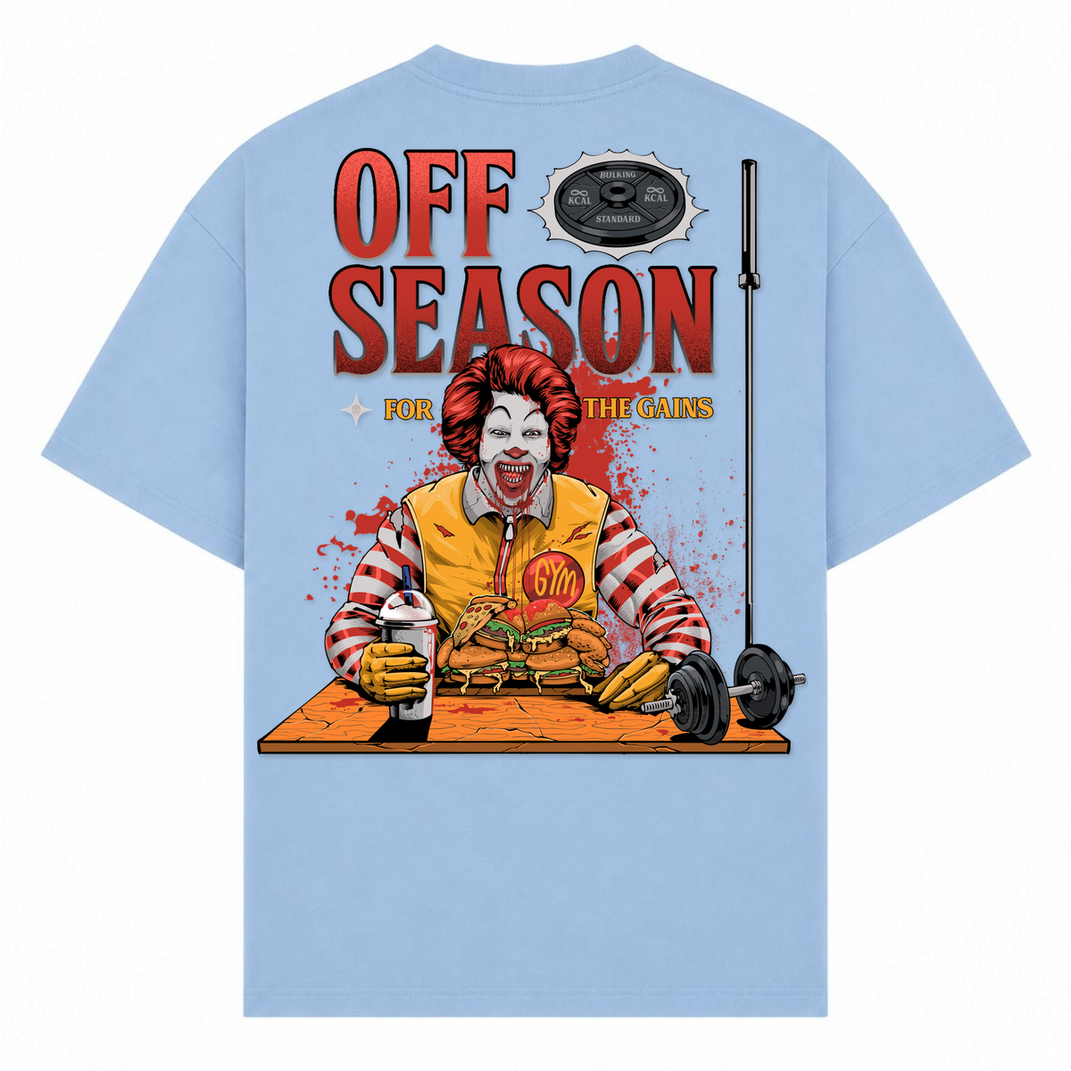 Off Season – Oversized Tee in Powder Blue, Rückansicht | Heavy Mind