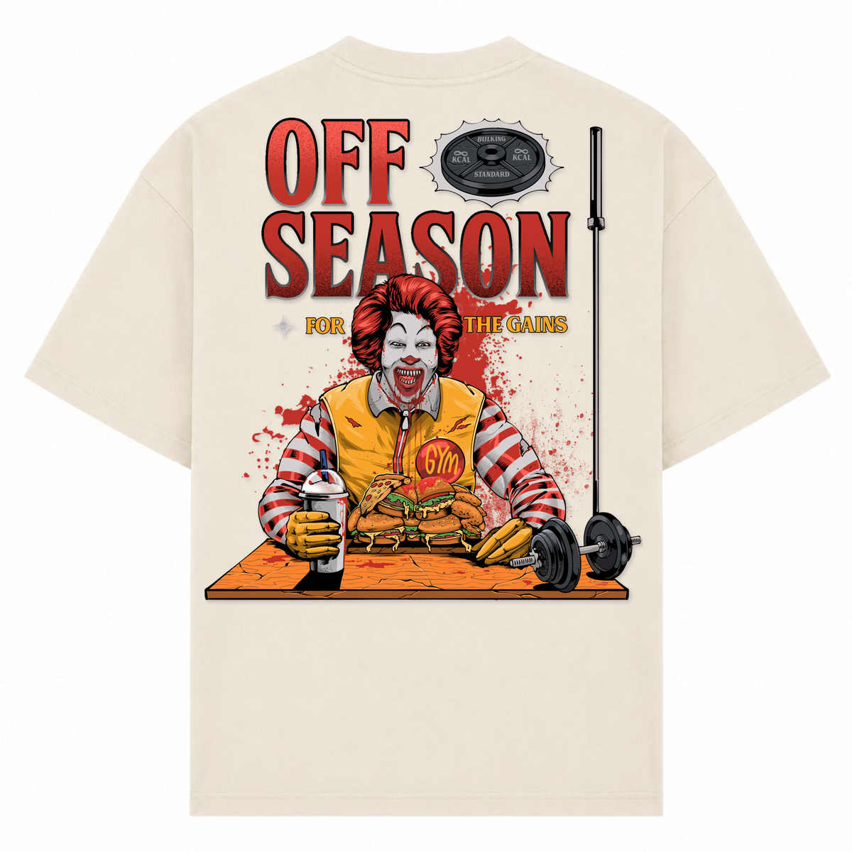 Off Season – Oversized Tee in Sand, Rückansicht | Heavy Mind