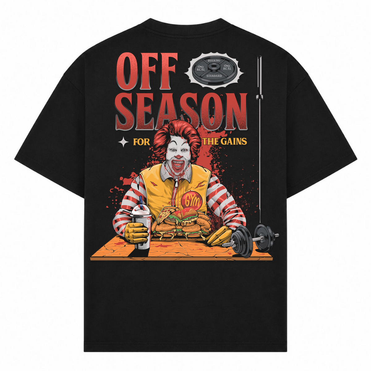 Off Season – Oversized Tee in Schwarz, Rückansicht | Heavy Mind
