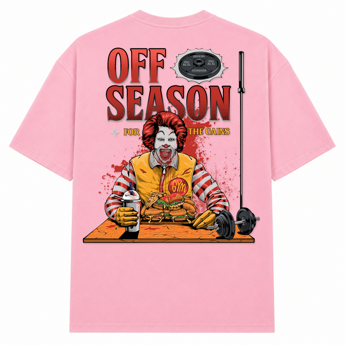 Off Season – Oversized Tee in Soft Pink, Rückansicht | Heavy Mind