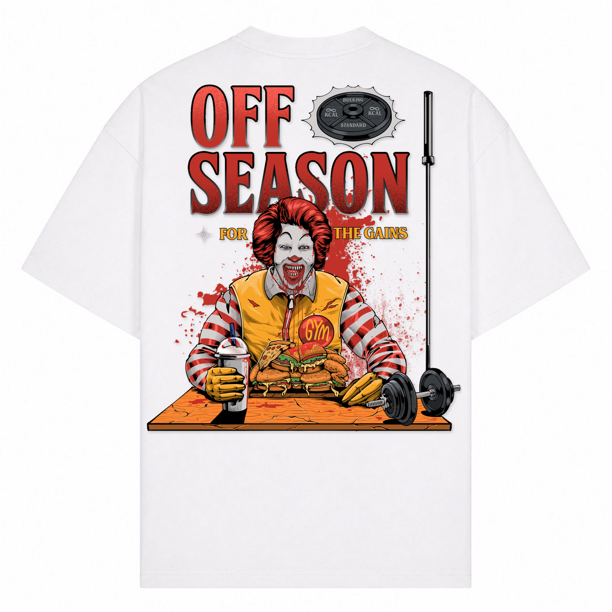 Off Season – Oversized Tee in Weiß, Rückansicht | Heavy Mind