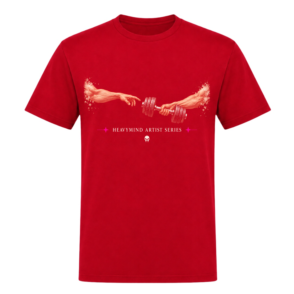 Touch from Gym – Heavy Shirt in Rot, Vorderansicht | Heavy Mind