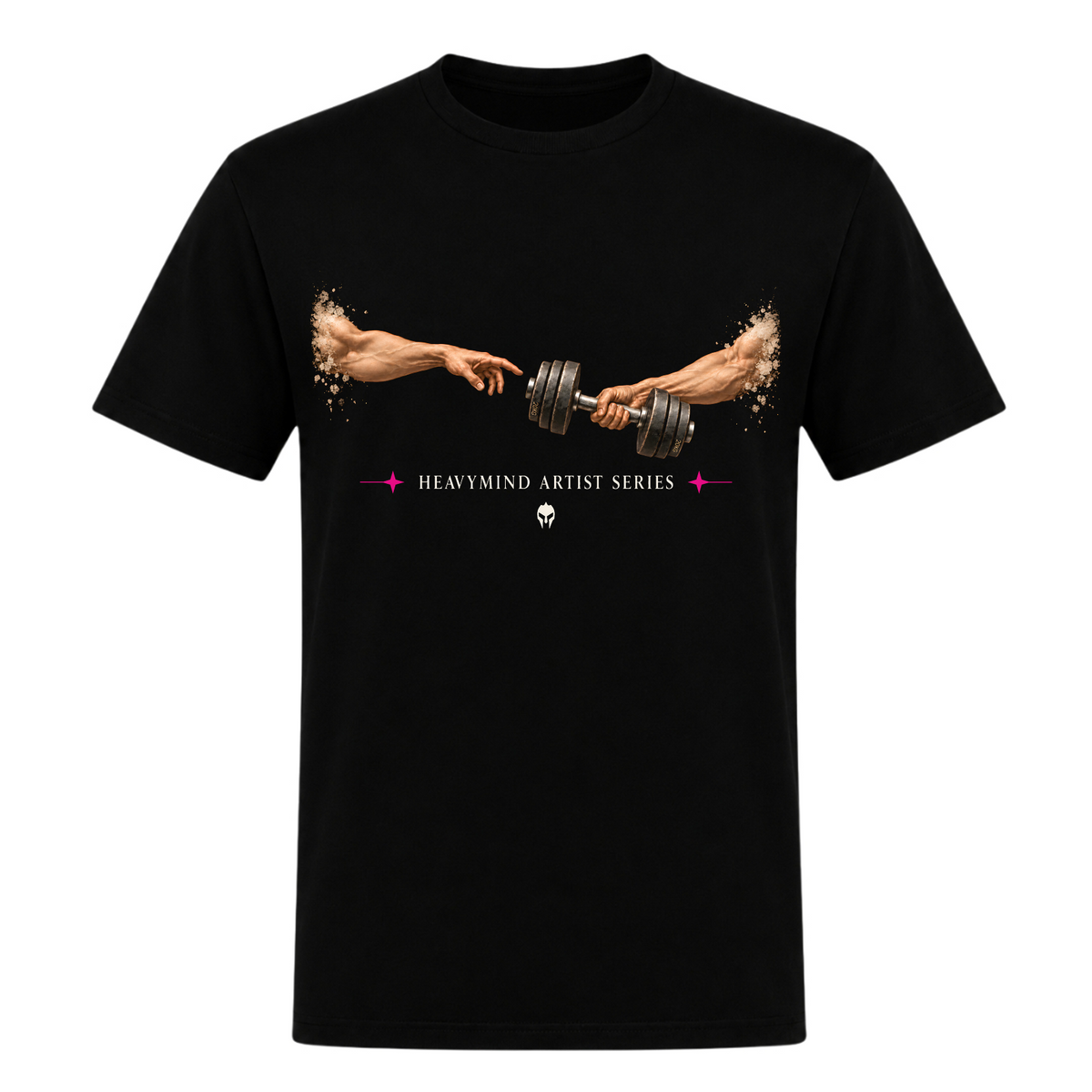 Touch from Gym – Heavy Shirt in Schwarz, Vorderansicht | Heavy Mind