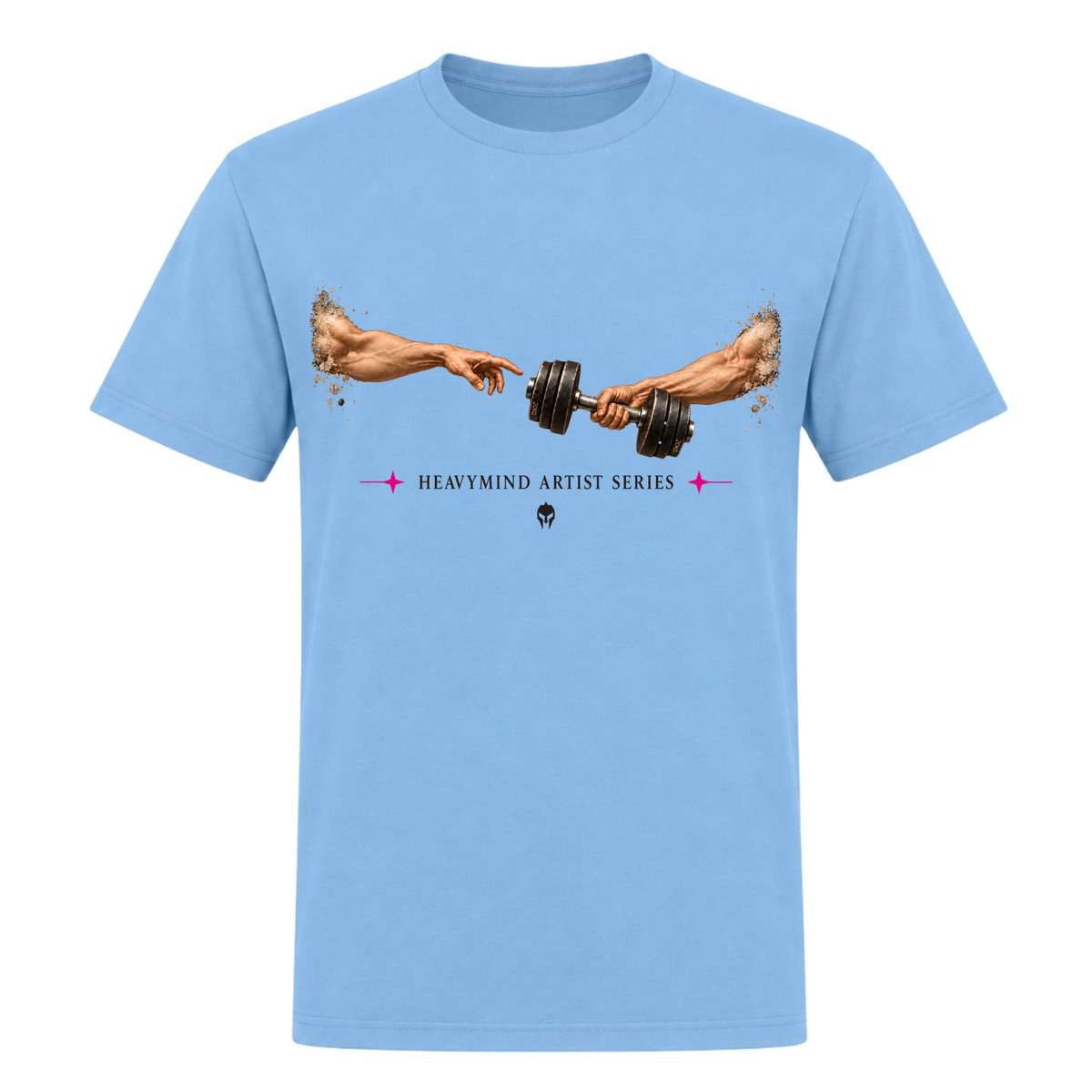 Touch from Gym – Heavy Shirt in Sky Blue, Vorderansicht | Heavy Mind