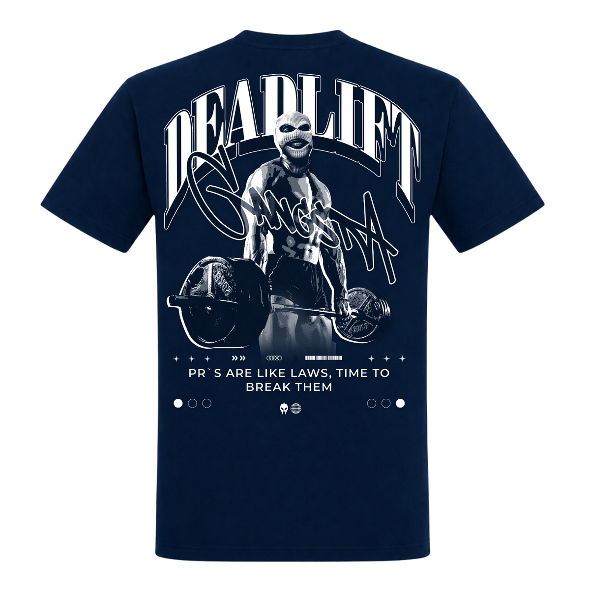 Deadlift Gangsta – Heavy Shirt in French Navy, Rückansicht | Heavy Mind