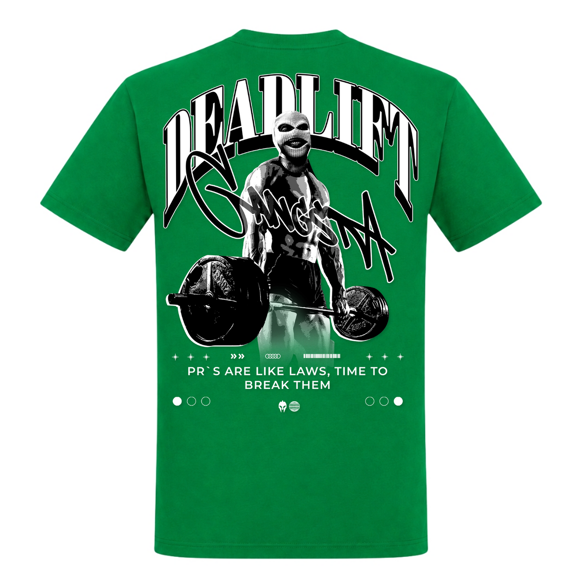 Deadlift Gangsta – Heavy Shirt in Kelly Green, Rückansicht | Heavy Mind