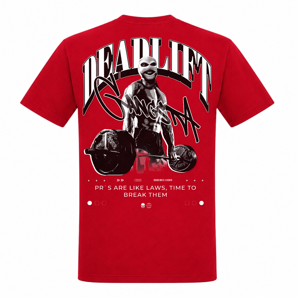 Deadlift Gangsta – Heavy Shirt in Rot, Rückansicht | Heavy Mind