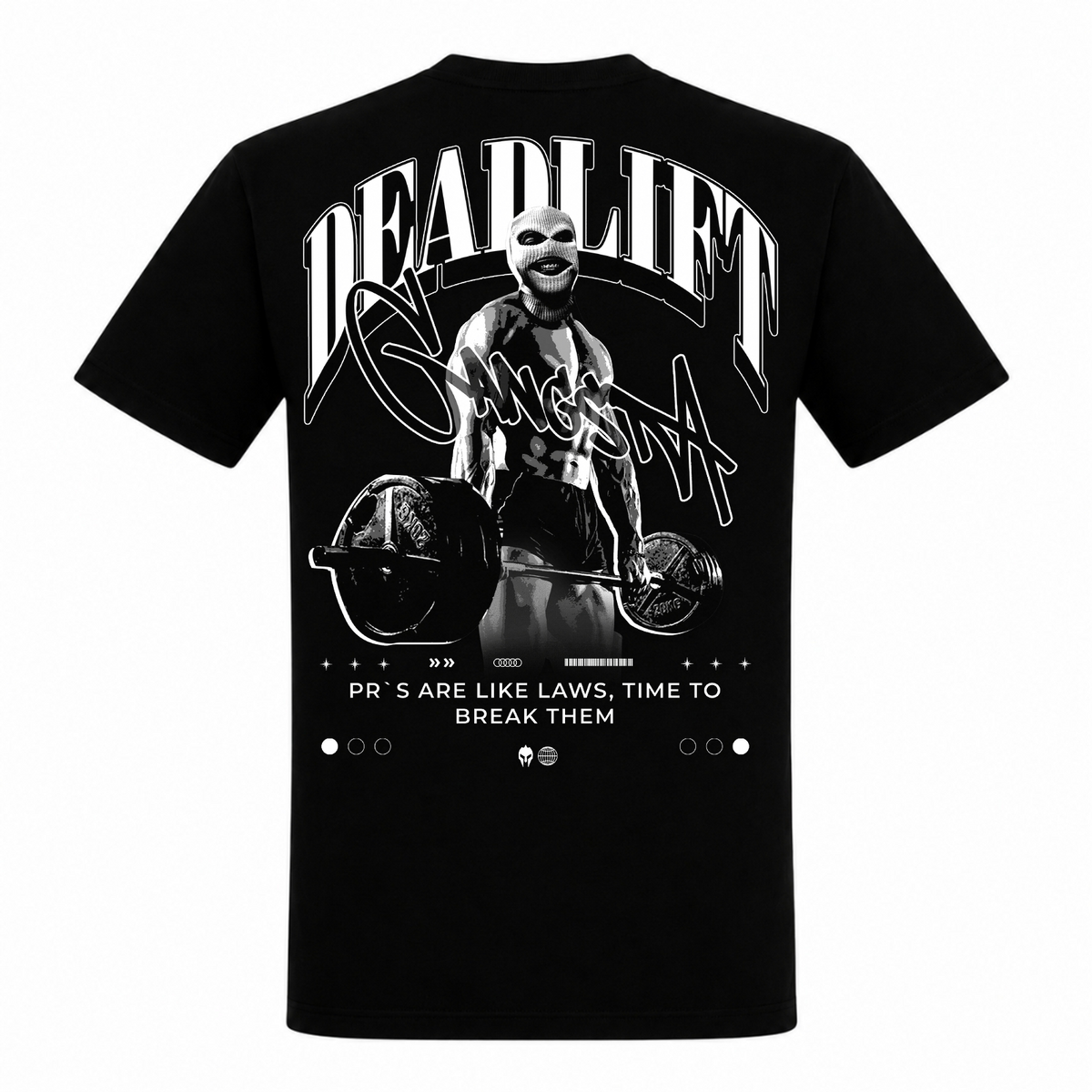Deadlift Gangsta – Heavy Shirt in Schwarz, Rückansicht | Heavy Mind