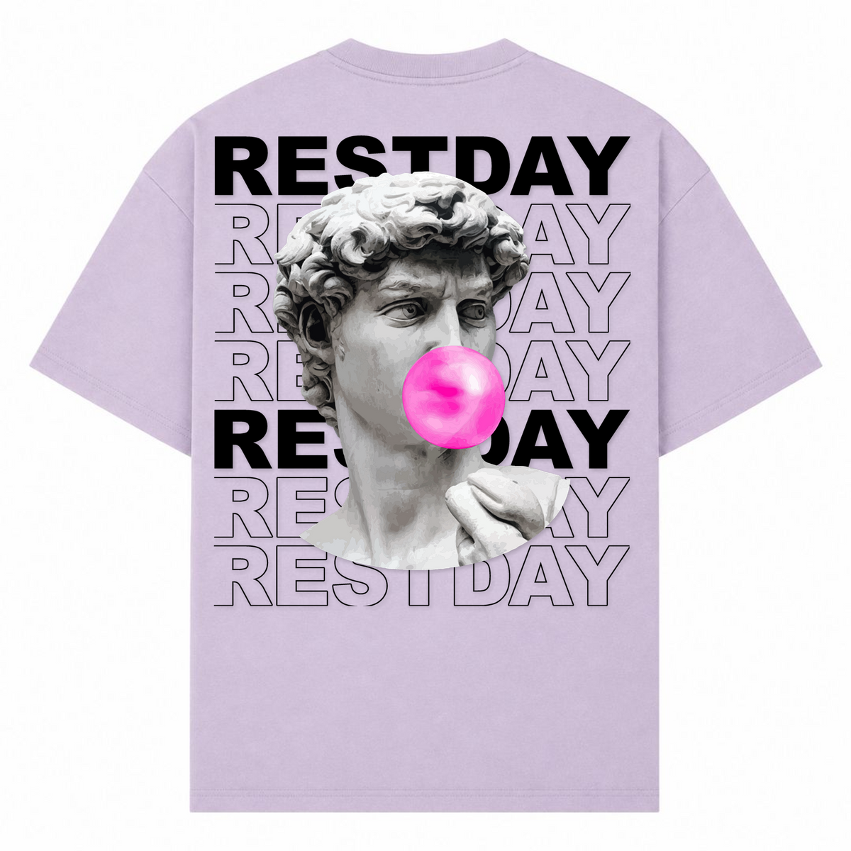 Restday – Oversized Tee in Lilac, Rückansicht | Heavy Mind