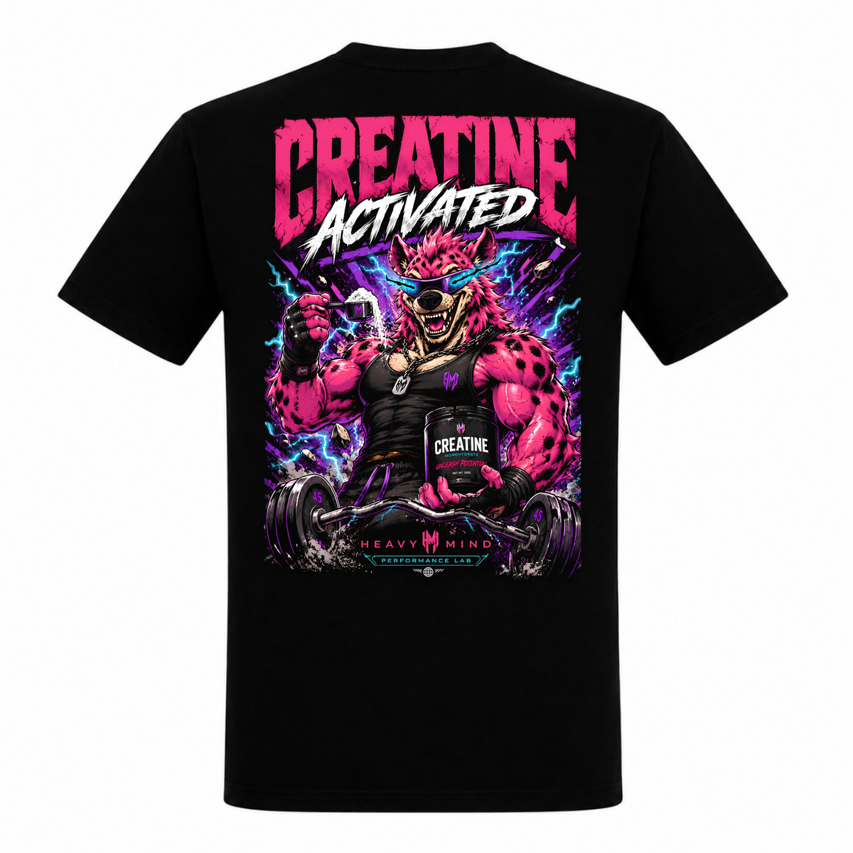 Creatine Activated – Heavy Shirt in Schwarz, Rückansicht | Heavy Mind