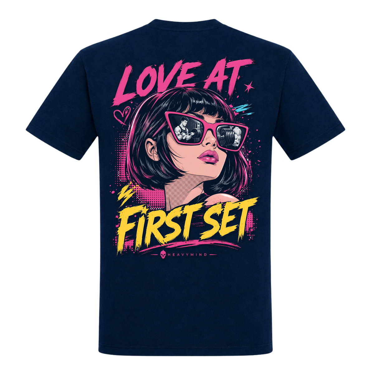 Love at First Set – Heavy Shirt in French Navy, Rückansicht | Heavy Mind