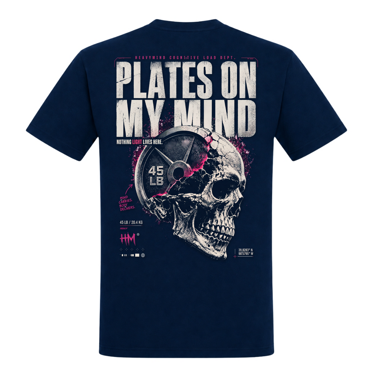 Plates on My Mind – Heavy Shirt in French Navy, Rückansicht | Heavy Mind