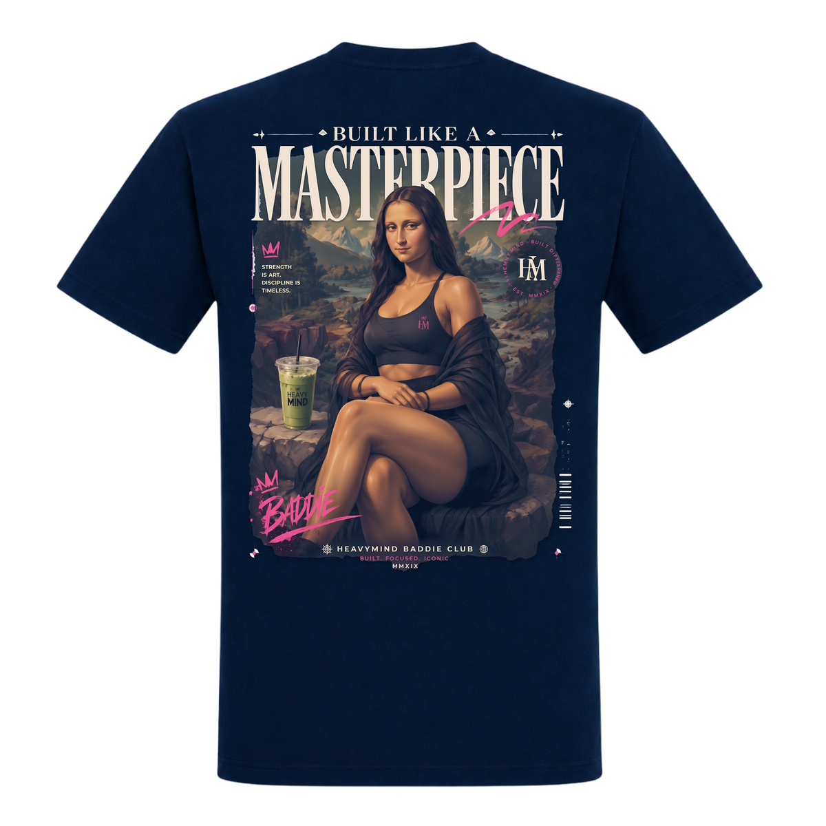 Built Like a Masterpiece – Heavy Shirt in French Navy, Rückansicht | Heavy Mind