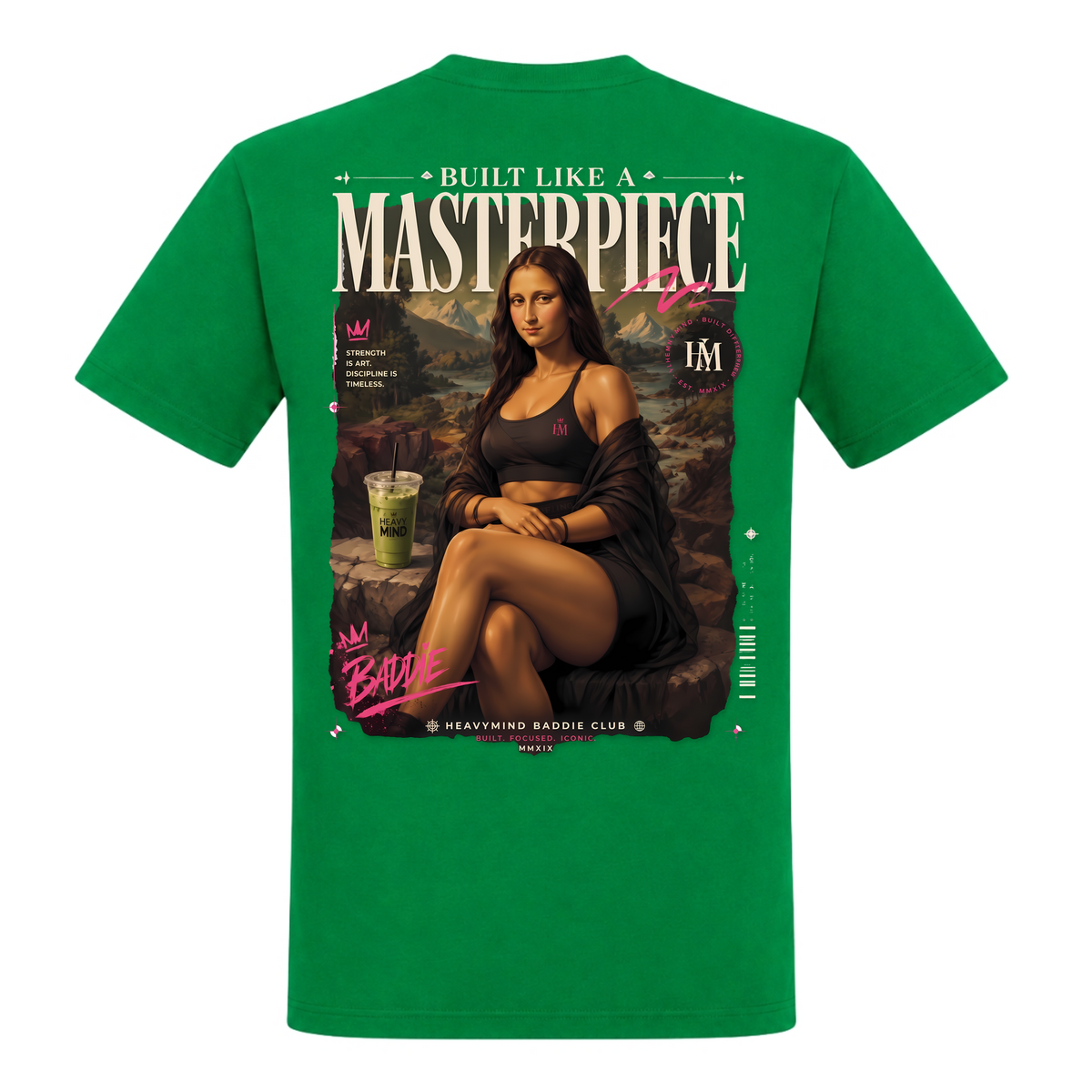 Built Like a Masterpiece – Heavy Shirt in Kelly Green, Rückansicht | Heavy Mind
