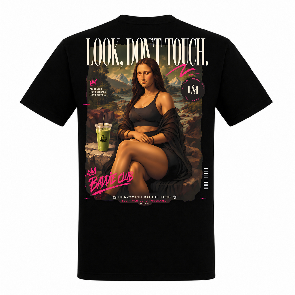 Look, Don't Touch – Heavy Shirt in Schwarz, Rückansicht | Heavy Mind