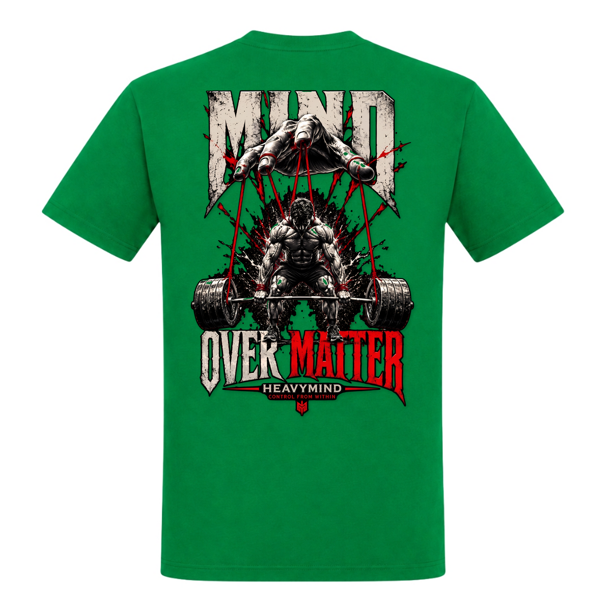 Mind Over Matter – Heavy Shirt in Kelly Green, Rückansicht | Heavy Mind