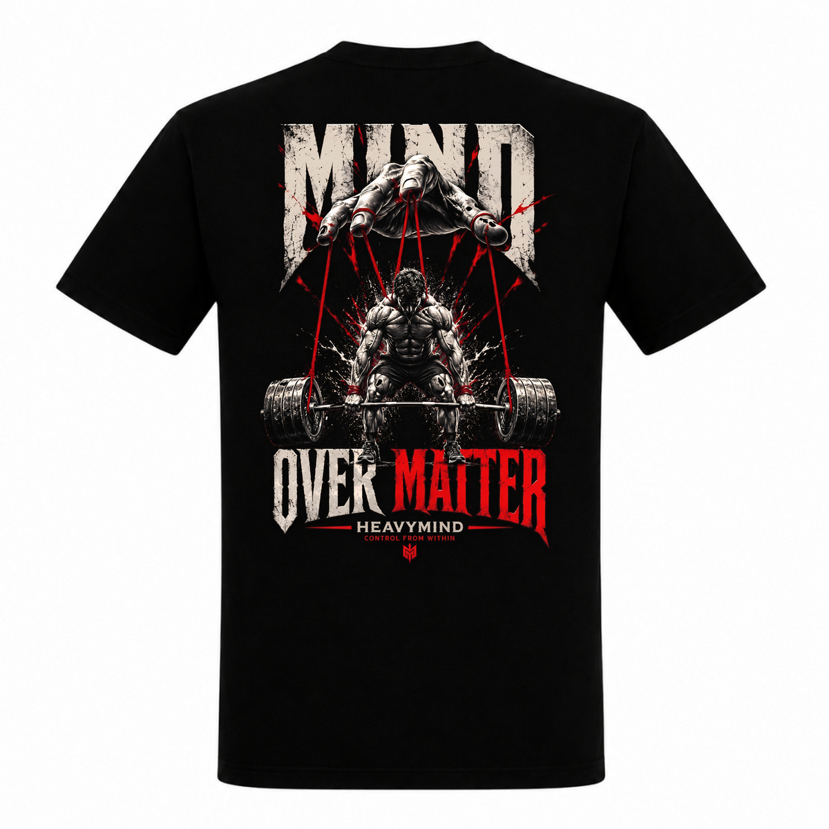 Mind Over Matter – Heavy Shirt in Schwarz, Rückansicht | Heavy Mind