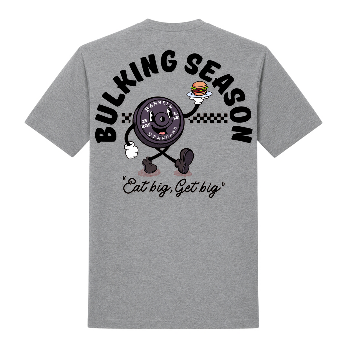 Bulking Season – Heavy Shirt in Grey Melange, Rückansicht | Heavy Mind
