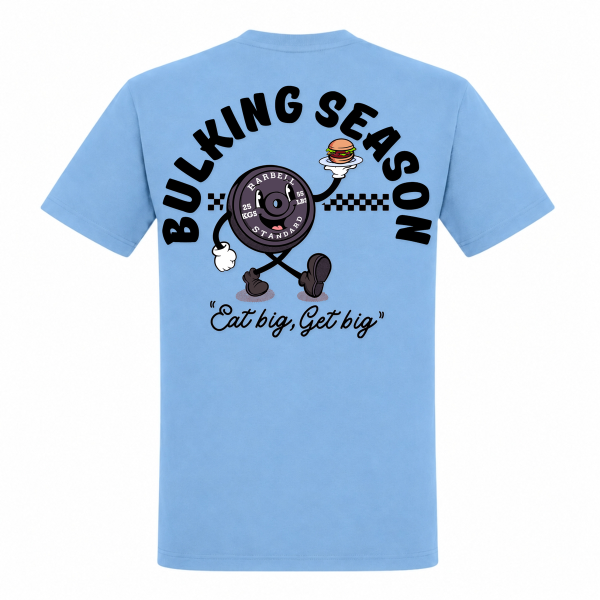 Bulking Season – Heavy Shirt in Sky Blue, Rückansicht | Heavy Mind