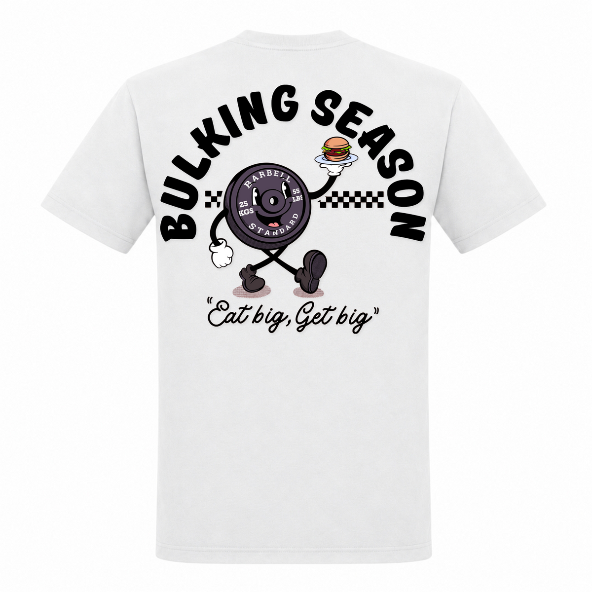 Bulking Season – Heavy Shirt in Weiß, Rückansicht | Heavy Mind