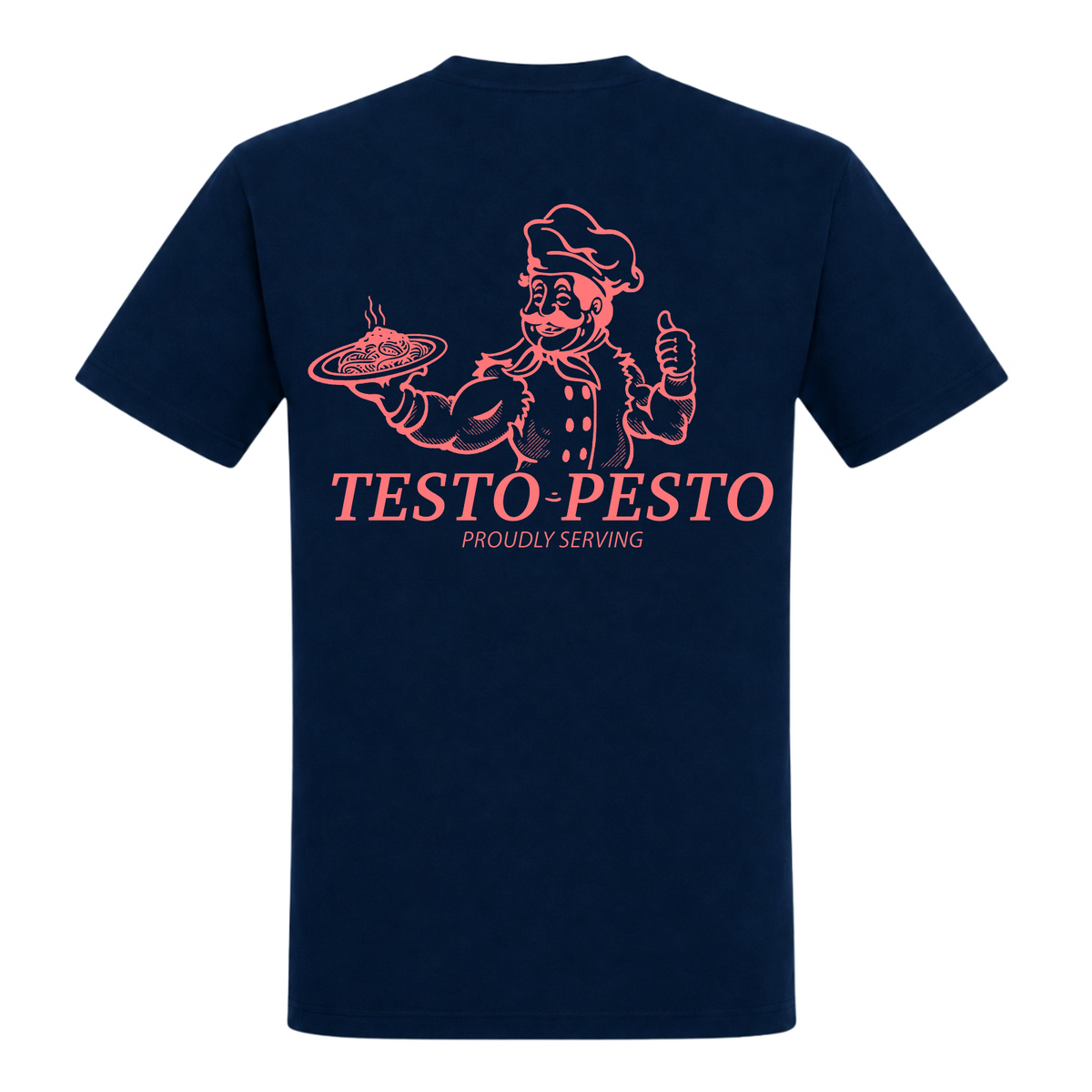 Testo Pesto – Heavy Shirt in French Navy, Rückansicht | Heavy Mind