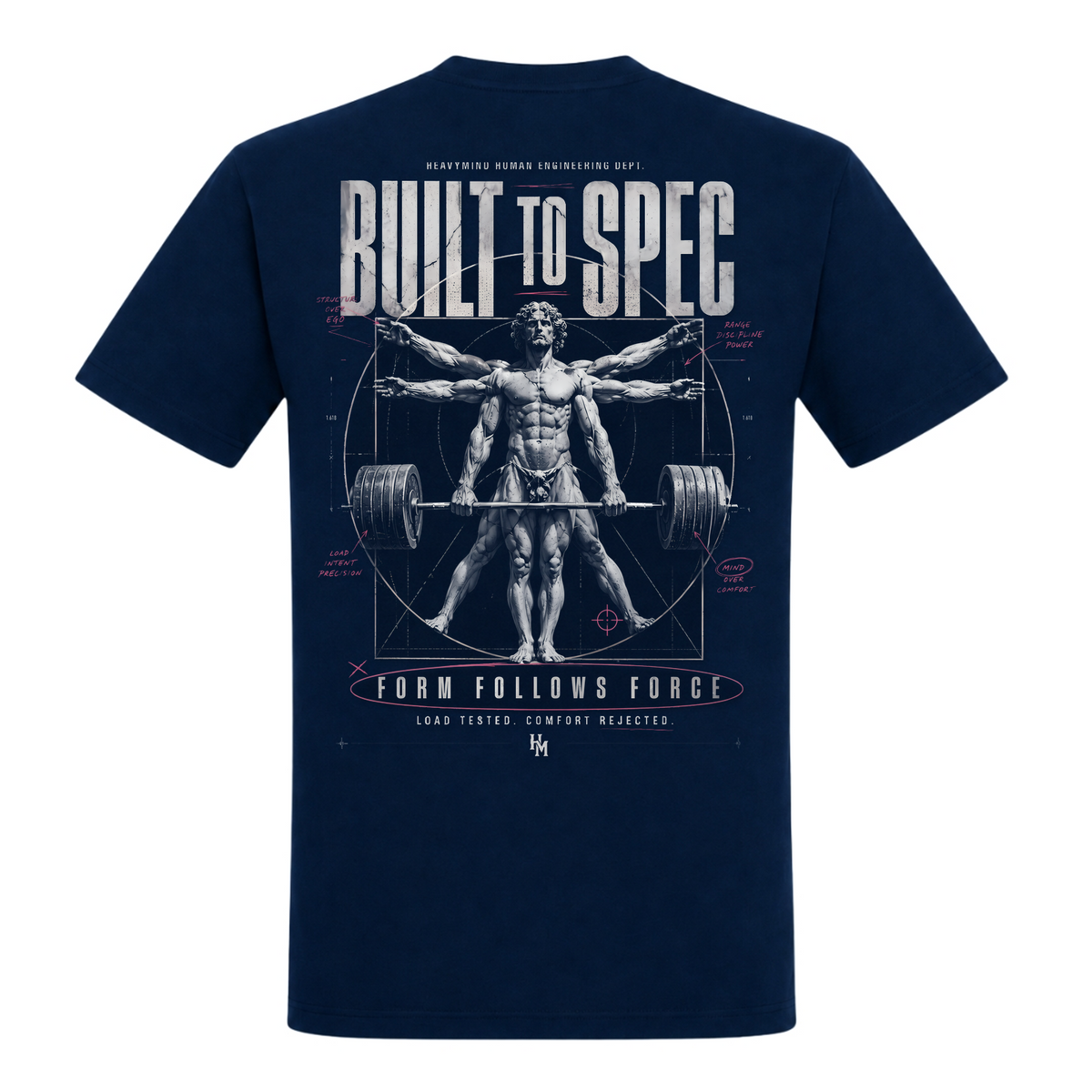 Built to Spec – Form Follows Force – Heavy Shirt in French Navy, Rückansicht | Heavy Mind