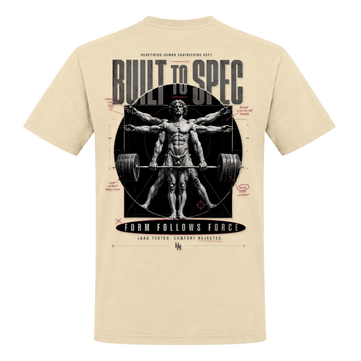Built to Spec – Form Follows Force – Heavy Shirt in Natural, Rückansicht | Heavy Mind