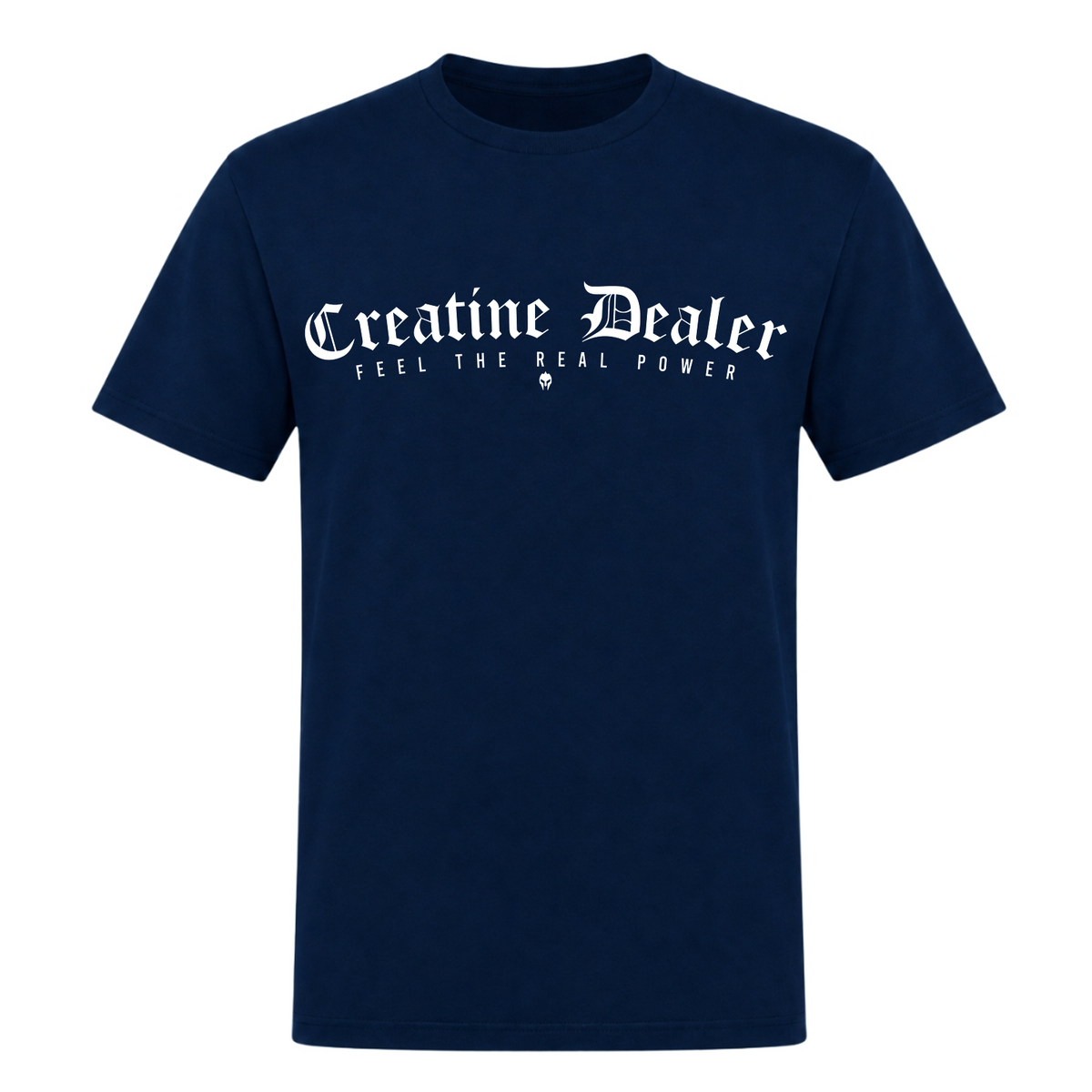 Creatine Dealer – Heavy Shirt in French Navy, Vorderansicht | Heavy Mind