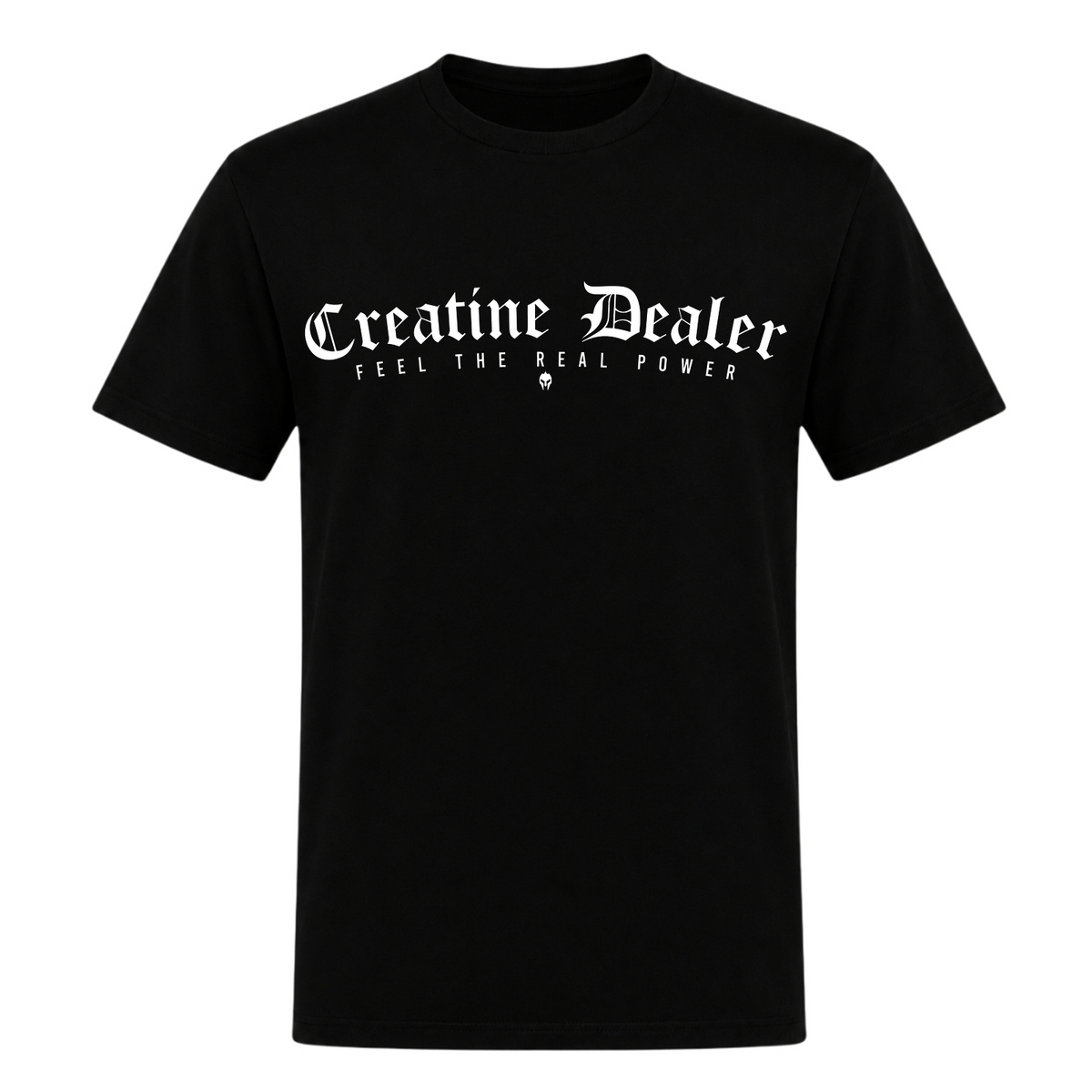 Creatine Dealer – Heavy Shirt in Schwarz, Vorderansicht | Heavy Mind