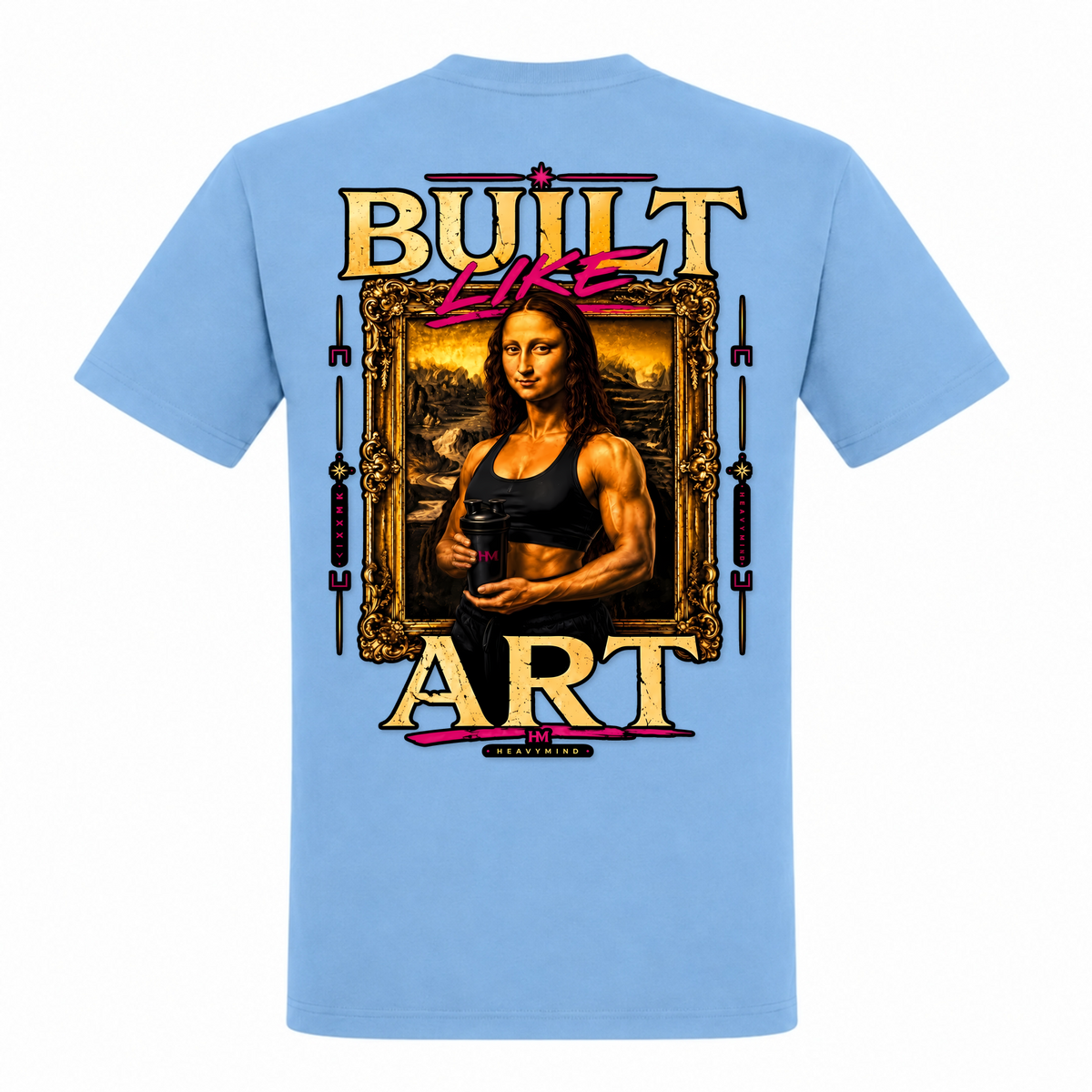 Built Like Art – Heavy Shirt in Sky Blue, Rückansicht | Heavy Mind