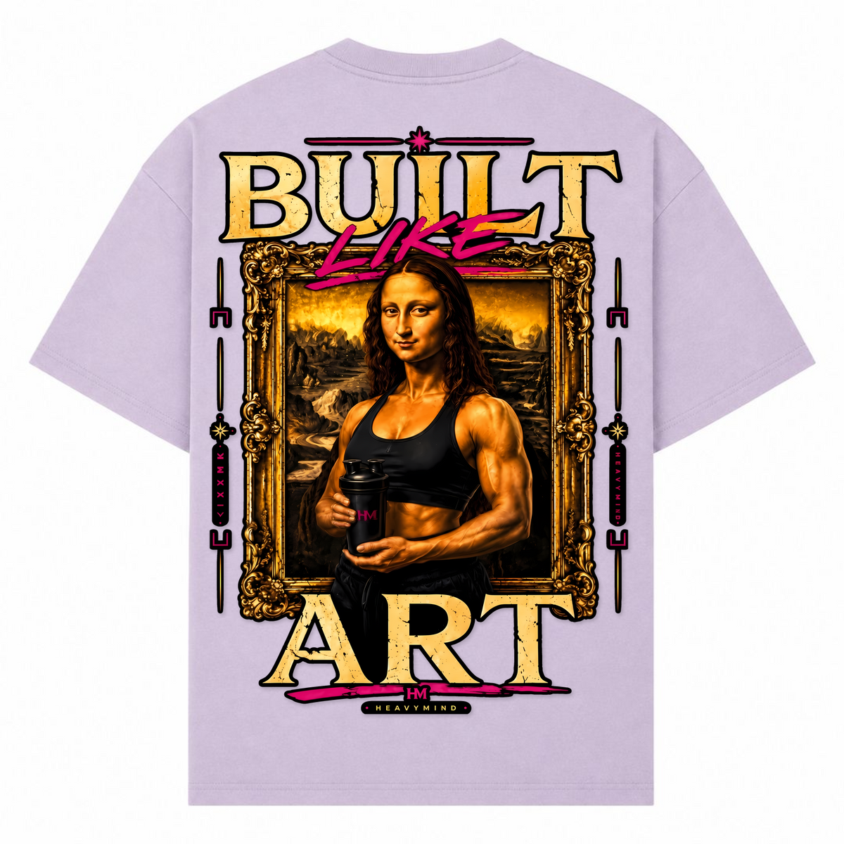 Built Like Art – Oversized Tee in Lilac, Rückansicht | Heavy Mind