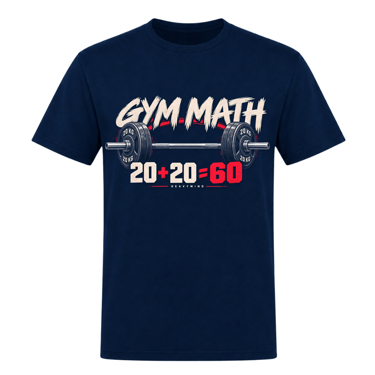 Gym Math – Heavy Shirt in French Navy, Vorderansicht | Heavy Mind