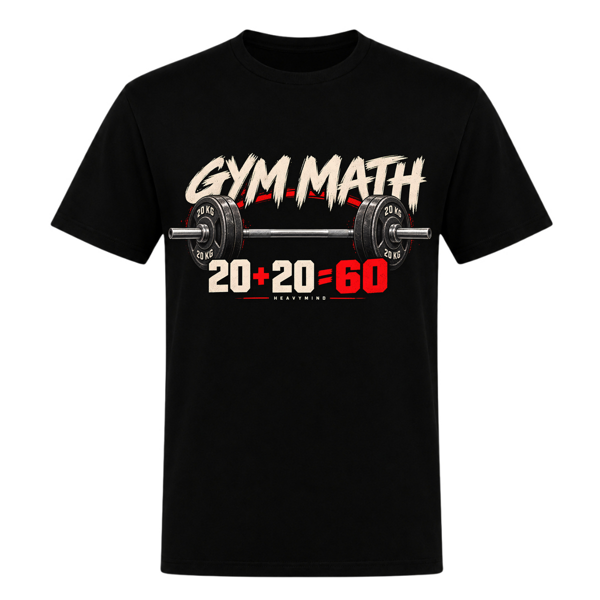 Gym Math – Heavy Shirt in Schwarz, Vorderansicht | Heavy Mind