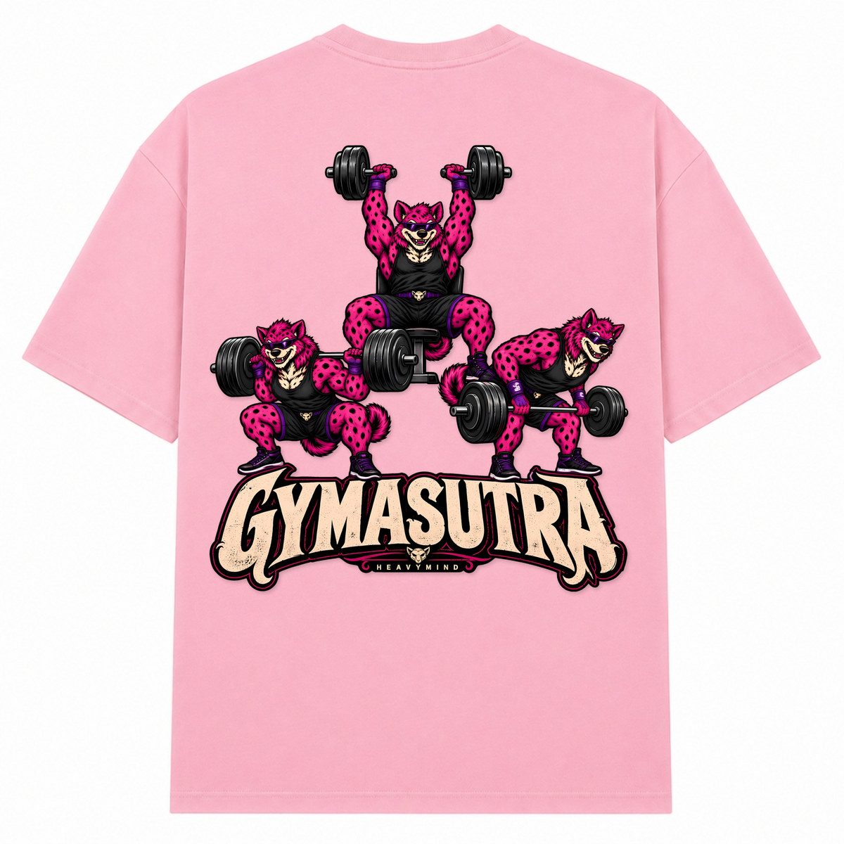 Gymasutra – Oversized Tee in Soft Pink, Rückansicht | Heavy Mind