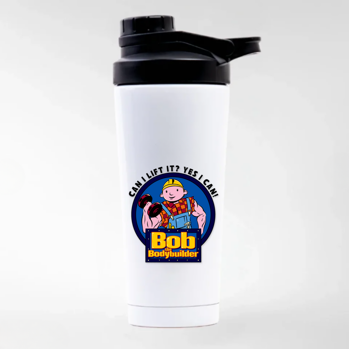 Bob the Bodybuilder – Edelstahl-Shaker in Weiß | Heavy Mind