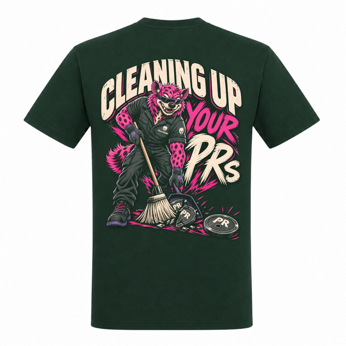Cleaning Up Your PRs – Heavy Shirt in Bottle Green, Rückansicht | Heavy Mind